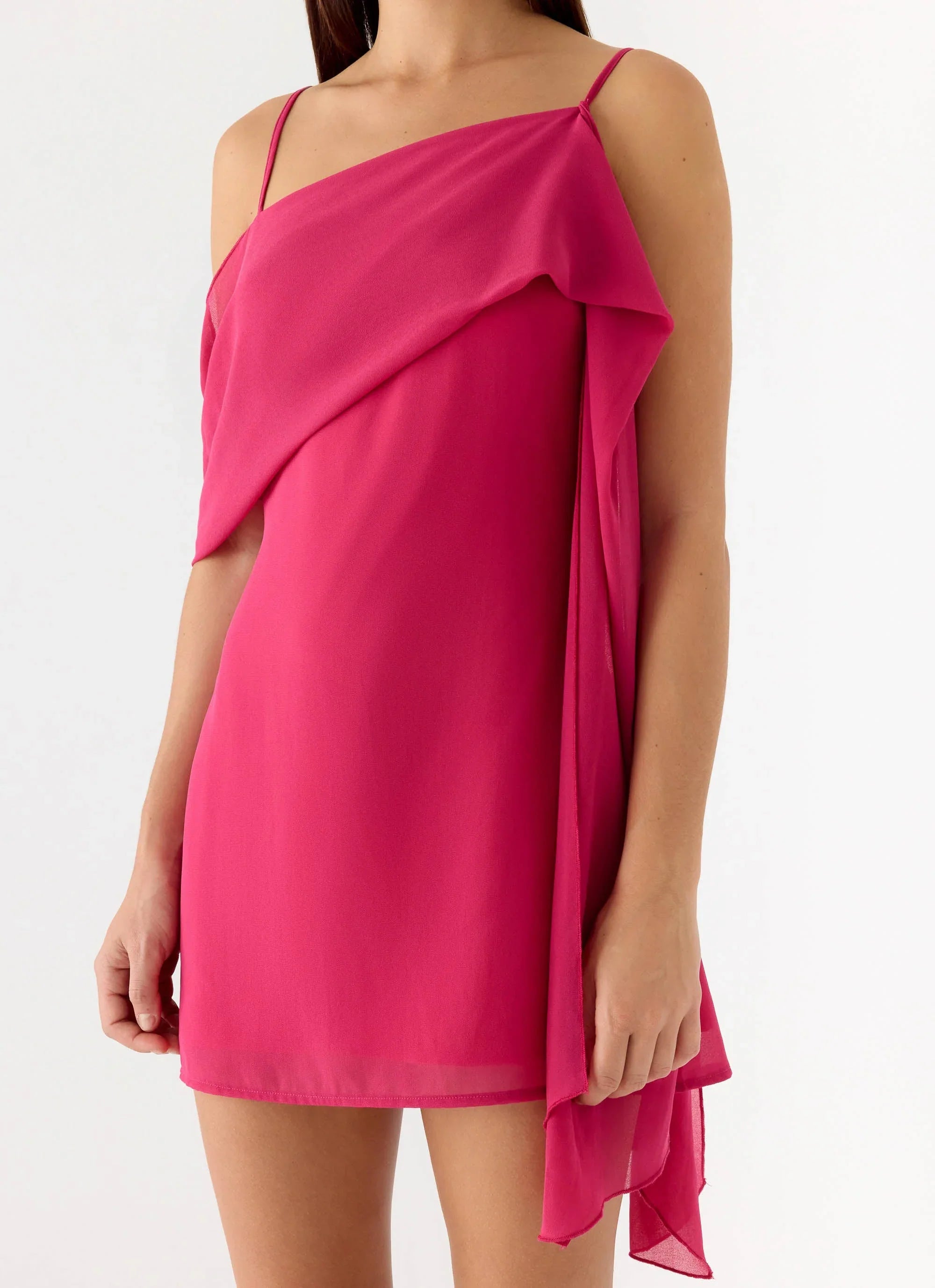 In Your Place Mini Dress - Fuchsia