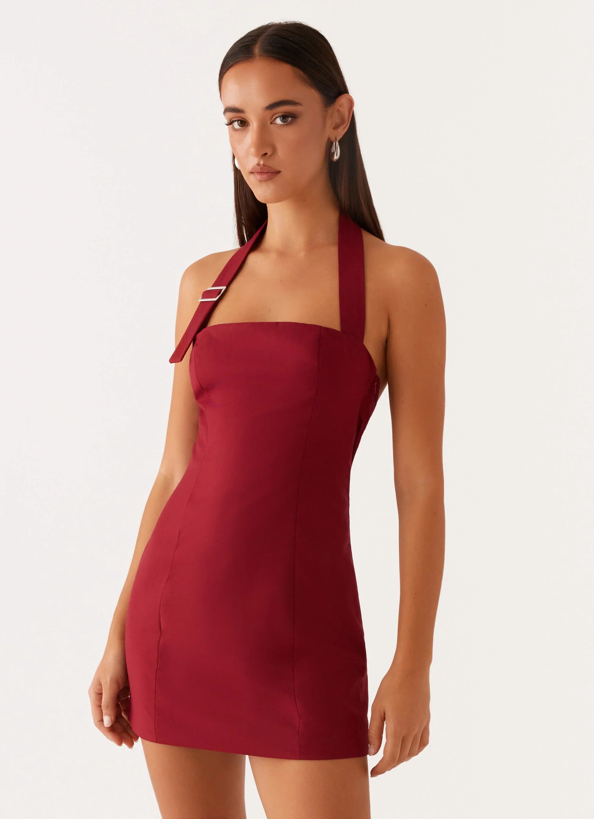 Bianca Halter Dress - Red
