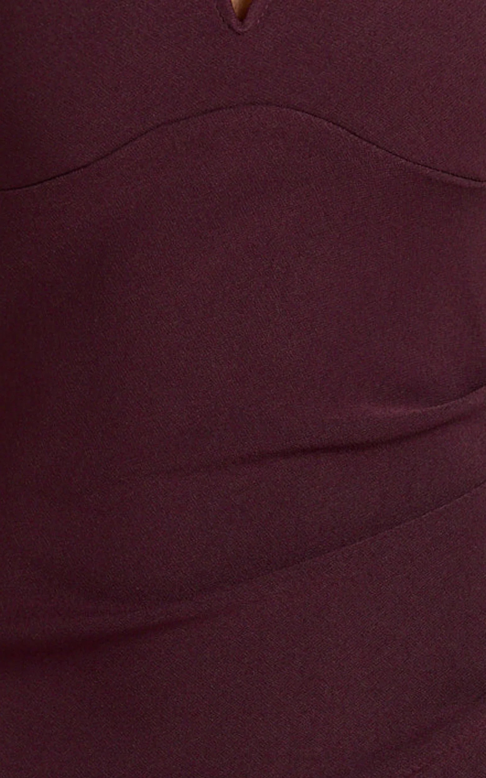 Thelma Maxi Dress - Square Neck Bodycon Dress in Wine